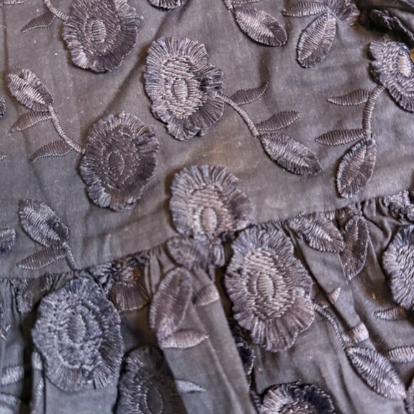 Janie & Jack Navy Jacquard Floral Dress | 2T - Picture 4 of 5